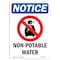 Signmission OSHA Notice, Sign, 5" Height, Non-Potable Water Sign, 5" X 3.5", Portrait OS-NS-D-35-V-15105 - alternate 1